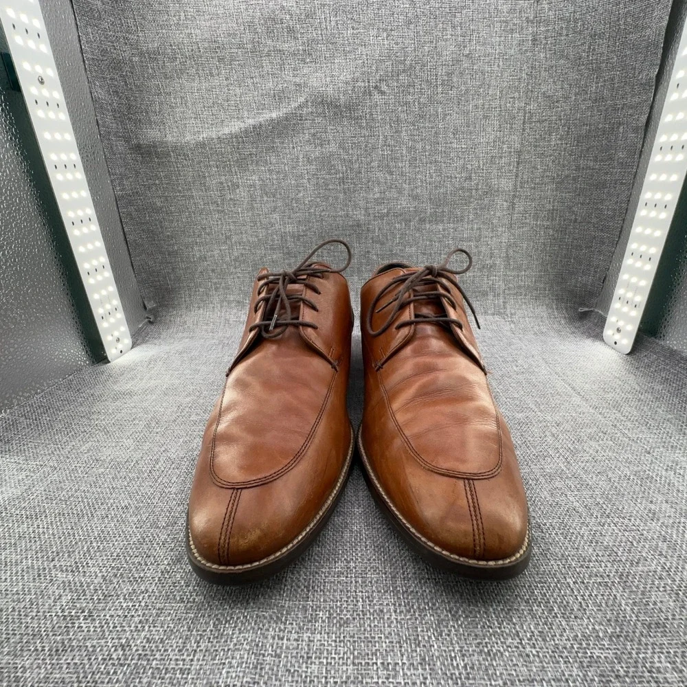 Cole Haan Lenox Hill Split-Toe Oxfords Mens 12M British Tan Leather Dress Shoes